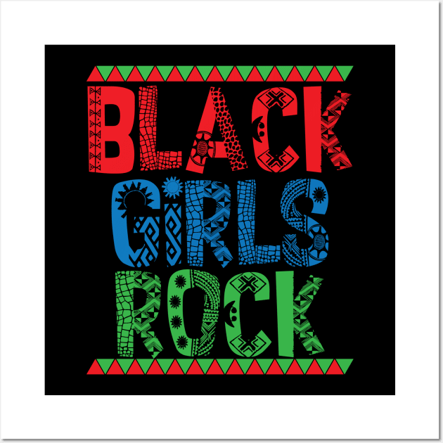 Black Girls Rock Black Girl Magic Black Pride Black History Melanin Pride Gift Wall Art by JackLord Designs 